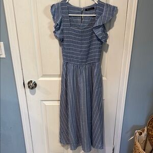 Blue Striped Women's Dress